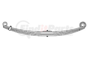 59-596 by TRIANGLE SUSPENSION - Kenworth, F Spr, Lvs: PD/3, FT; OEM# B81-6018-004; SE Length: 27-3/8; LE Length: 32-3/8; SE End: RB308; LE End: RB330; Grading PD/0.499, 3/1.000