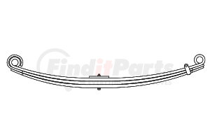 59-598 by TRIANGLE SUSPENSION - Kenworth, F Spr, Lvs: PD/3, FT; OEM# B81-6018-005; SE Length: 27-1/4; LE Length: 32-1/2; SE End: RB308; LE End: RB308; Grading PD/0.499, 3/1.000
