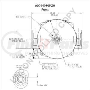A0014989PGH by LEECE NEVILLE - Alternator - 4000 Series, PAD Mount type, 24V, 190A, Clockwise