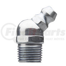 1688-B by ALEMITE - 1/8" PTF Steel Fitting, Zinc, 45 Degree Head Angle, With Ball Check