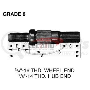 W320 by LELAND - WHEEL END HARDWARE - WHEEL STUD