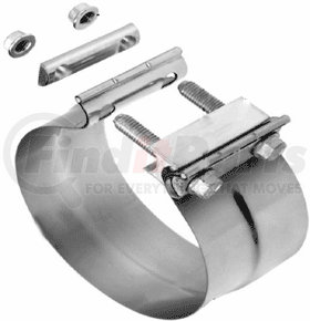 20A-400 by HEAVY DUTY MANUFACTURING, INC. (HVYDT) - TorcTite Exhaust Preformed Lap Joint Band Clamp 4" Aluminum with Pre-Attached Hardware