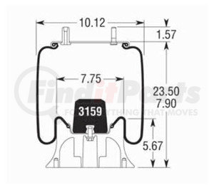 W013589192 by FIRESTONE - Airide Air Spring Reversible Sleeve 1T15M-9