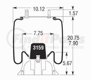 W013589082 by FIRESTONE - Airide Air Spring Reversible Sleeve 1T15M-6