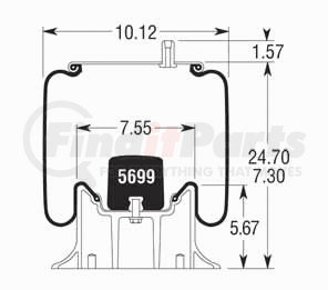 W013589265 by FIRESTONE - Airide Air Spring Reversible Sleeve 1T15MM-9