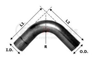 12-500-996A by HEAVY DUTY MANUFACTURING, INC. (HVYDT) - 90 Degree Elbow - 12 Series, 5" Diameter, 25"-32" Length, 8" Center Line Radius