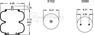 W013586927 by FIRESTONE - Airide Air Spring Double Convoluted 20