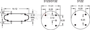 W013587112 by FIRESTONE - Airide Air Spring Single Convoluted 113B-1