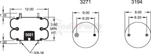 W013587555 by FIRESTONE - Airide Air Spring Double Convoluted 228-1.5