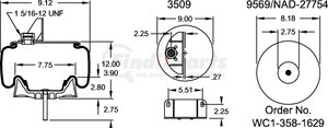 W013589541 by FIRESTONE - Airide Air Suspension Spring - Reversible Sleeve 1T15LA-0