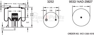 W013589697 by FIRESTONE - Airide Air Spring Reversible Sleeve 1T15M-4