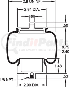 W023587087 by FIRESTONE - Air Spring Sleeve Style