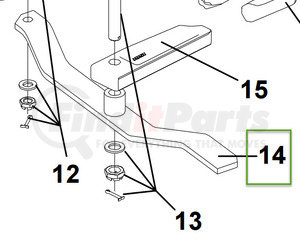 SK3105-140 by JOST - Fifth Wheel Trailer Hitch Handle - with Bushing