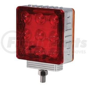 M42361R/Y by MAXXIMA - Chrome Square Pedestal Light Single Post - Right Hand