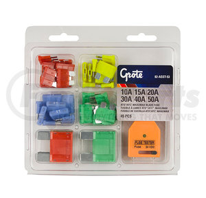 82-ASST-53 by GROTE - Standard & Large Blade Fuse Assortment, 45 Pk