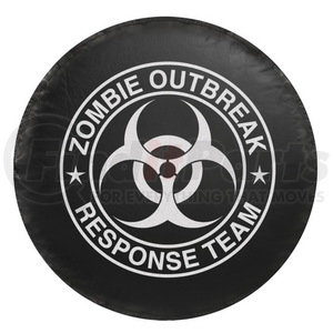 CM-07W by PILOT - SPARE TIRE COVER, ZOMBIE WHITE LOGO, LARGE