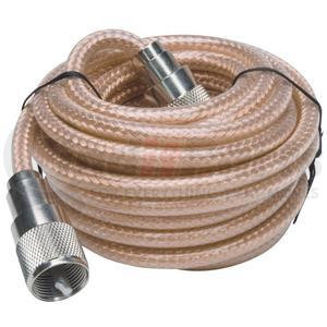 RP-8X18CL by TRUCKSPEC - RoadPro 18' CB Antenna Mini-8 Coax Cable with PL-259 Connectors, Clear