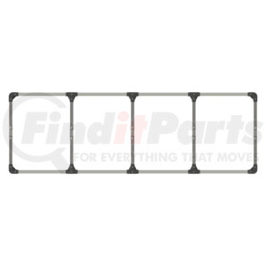 080-HP11-UDR by SAVE-A-LOAD - Cargo Box Accessory - Unassembled 24" x 75" Hoop 5 Crossmembers-Mill Aluminum