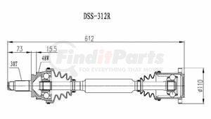 312R by DIVERSIFIED SHAFT SOLUTIONS (DSS) - CV Axle Shaft