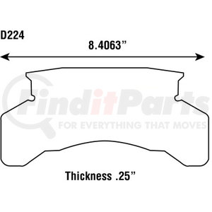 E-D224-S by EUCLID - Disc Brake Pad Set