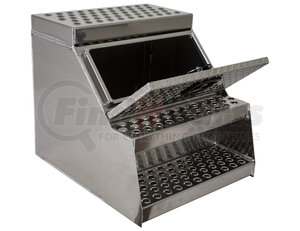 1705182 by BUYERS PRODUCTS - 24 x 28 x 24in. Heavy Duty Diamond Tread Aluminum Step Box