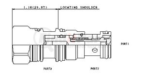 LKDC XDN by SUN HYDRAULICS - CARTRIDGE,LOGIC,NC