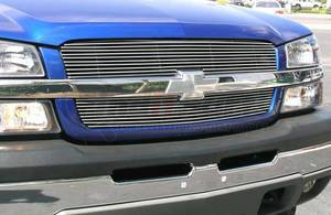 T-Rex 21100 Grille Billet Series Grille; Horizontal; Aluminum; Polished; 2 Pc; Overlay/Insert;