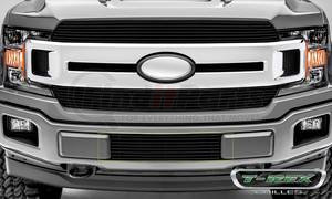 25571B by T-REX - Billet Series Bumper Grille; Horizontal; Aluminum; Black; 1 Pc; Overlay;