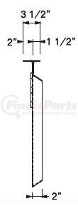 1007-1590 by BUFFERS USA - Wing Type Landing Leg Mount Bracket, Fabricated Steel, Primer Finish, 7 GA