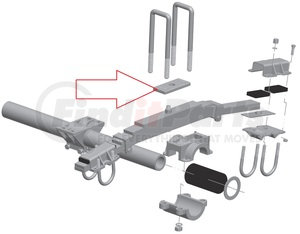 964000 by HUTCHENS - TOP PLATE-CAST, SQ U-BOLT, FIN