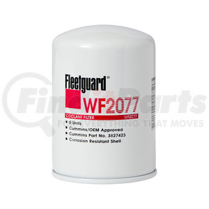 WF2077 by FLEETGUARD - Engine Coolant Filter - Spin-On, 5.41 in. Height