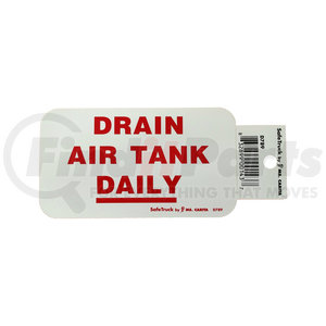 D789 by MS CARITA - 2.25 in. x 4 in. "Drain Air Tank Daily" Decal