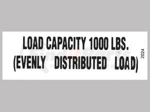 2024 by GENIE - GENIE ORIGINAL OEM, DECAL, LOAD CAPACITY 1000 LBS.