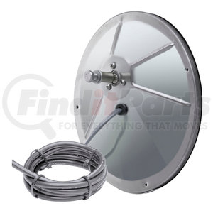 610556 by RETRAC MIRROR - Side View Mirror Head, 8", Round Offset, Convex, Stainless Steel, Heated