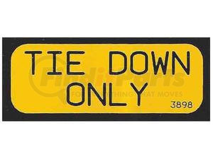 7-376-003898 by GROVE MANLIFT - GROVE MANLIFT ORIGINAL OEM, DECAL - TIE DOWN ONLY