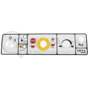 7376010233 by GROVE MANLIFT - GROVE MANLIFT ORIGINAL OEM, DECAL, UPPER CONTROL BOX (EUROPEAN)