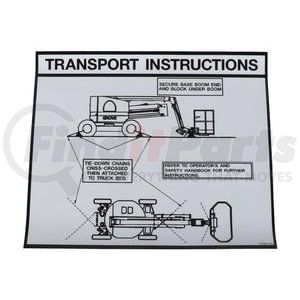 7-376-011272 by GROVE MANLIFT - GROVE MANLIFT ORIGINAL OEM, DECAL- TRANSPORT AMZ51