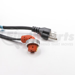 360-0008 by PHILLIPS & TEMRO - Single HD Cord-125V, 15 Amps, 6ft., 16/3 HPN Wire, A-NEMA 5-15 Plug, "L" Silicone Connector, Industrial Silicone Cord