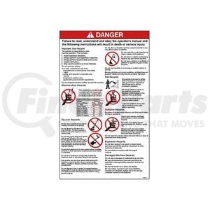 97890GT by GENIE - GENIE ORIGINAL OEM, DECAL,DANGER,GENERAL SAFETY RULES