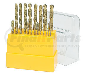 11006 by TITAN - 22 Piece Titanium-Coated High Speed Steel Drill Bit Set