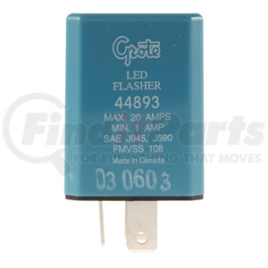 44893 by GROTE - FLASHER,LED,EURO(JSO)PINOUT,STEADY FLASH