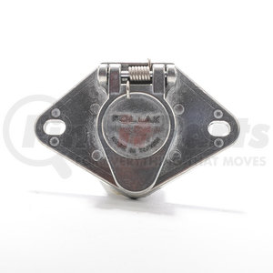 11-404EP by POLLAK - Trailer Receptacle Socket - 4-Way Connector Die-Cast Zinc, Polarized, Cable Clamp