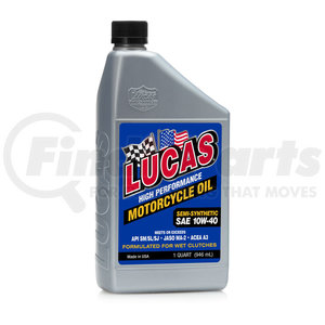 10710 by LUCAS OIL - Semi-Syn SAE 10W-40 Motorcycle Oil