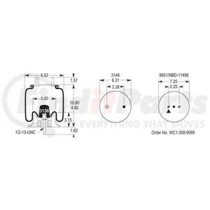 W013585423 by FIRESTONE - Air Spring - Standard Duty