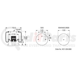 W013589069 by FIRESTONE - Airide Suspension Air Spring Reversible Sleeve 1T15M-4