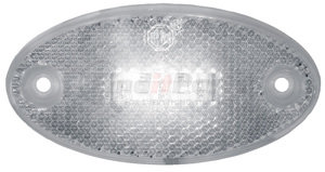 1200C by PETERSON LIGHTING - 1200A/C/R Oval Side Marker/Outline Lights with Reflex - White Front Outline Maker