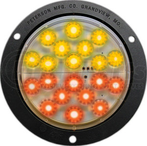 1218A-R by PETERSON LIGHTING - 1217/1218 Series Piranha&reg; LED Round Combo Rear Position, Stop and Turn Indicator Light - Round Combo, Flange Mnt., 2m Leads