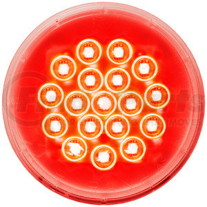 1218F by PETERSON LIGHTING - 1217F Series Piranha&reg; LED Round Fog Light - Clear Round with Red Diodes, Flange Mnt.
