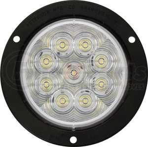 1218KC-9 by PETERSON LIGHTING - 1217C-9/1218C-9 LumenX® 4" Round LED Back-Up Light, AMP - Clear, Flange Mount Kit