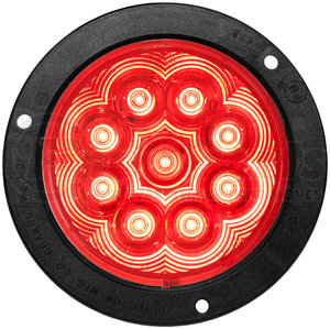 1218KR-9 by PETERSON LIGHTING - 1217R-9/1218R-9 LumenX® 4" Round LED Stop/Turn/Tail Light, AMP - Red Flange Mount Kit